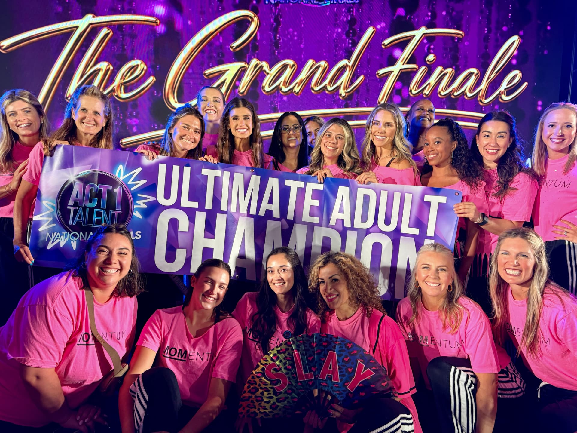 MSDC adult team celebrating an Ultimate Adult Champion win